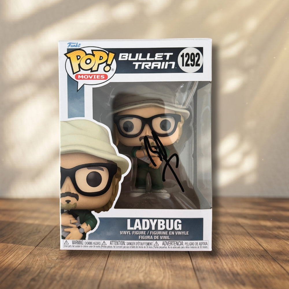 Ladybug Funko POP! Signed Bullet Train Autograph Brad Pitt COA