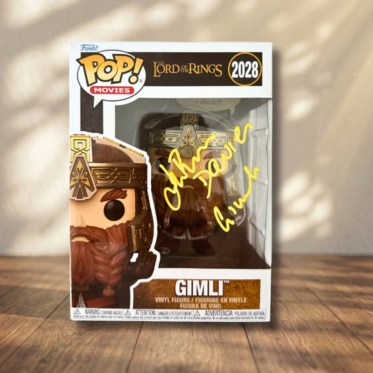 Gimli Funko POP! Signed Lord of the Rings Autograph John Rhys-Davies COA