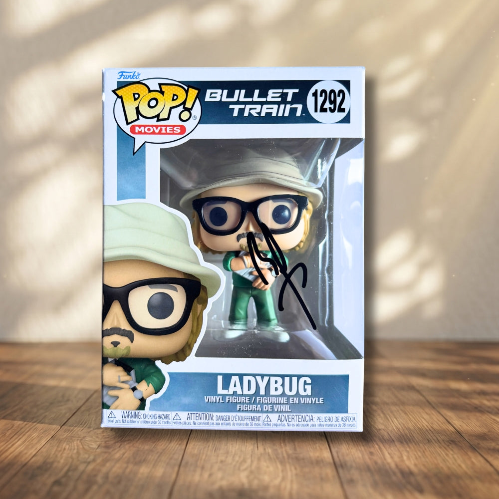 Ladybug Funko POP! Signed Bullet Train Autograph Brad Pitt COA