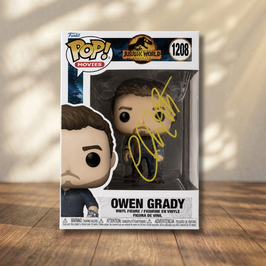 Owen Grady Funko POP! Signed Jurassic World Autograph Chris Pratt COA