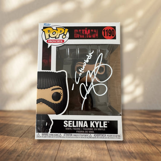 Selina Kyle Funko POP! Signed The Batman Autograph Zoe Kravitz COA