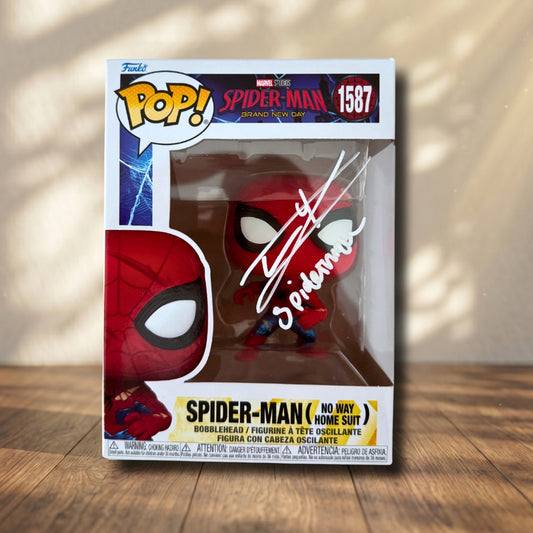 Spider-Man Funko POP! Signed Brand New Day Autograph Tom Holland COA
